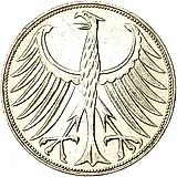 5 марок 1969, G, знак монетного двора: "G" - Карлсруэ [Германия / ФРГ]