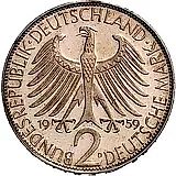 2 Marks 1959, D, Max Planck [Germany]