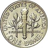 10 центов 1969, без обозначения монетного двора [США]