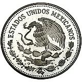 25 песо 1985, иероглифы [Мексика] Proof