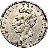 ½ сукре 1884 [Эквадор]