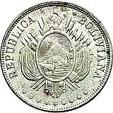 1 боливиано 1872-1879 [Боливия]