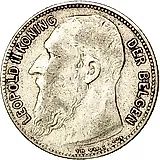 1 франк 1909, надпись на голландском - "DER BELGEN" [Бельгия]