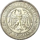 5 рейхсмарок 1932, F, знак монетного двора "F" — Штутгарт [Германия]