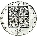 200 крон 1996, 100 лет Чешской филармонии [Чехия]