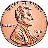 1 Cent 2018, D, Lincoln - Shield (Lincoln Shield Cent) [USA]