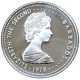 25 долларов 1978, 25 лет коронации Королевы Елизаветы II [Барбадос]