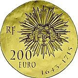200 евро 2014, Людовик XIV [Франция] Proof
