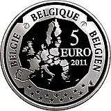 5 Euro 2011, Hélène Dutrieu [Belgium] Proof