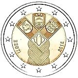 2 евро 2018, государства Балтики [Латвия]