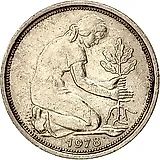 50 пфеннигов 1978, D, знак монетного двора: "D" - Мюнхен [Германия / ФРГ]