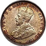 2 шиллинга 1919, H, знак монетного двора: "H" - Хитон, Бирмингем [Британская Западная Африка]