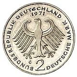 2 Marks 1971, G, Heuss [Germany / FRG]