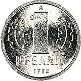 1 пфенниг 1982, А [Германия / ГДР]