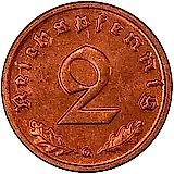 2 рейхспфеннига 1938 [Германия / Третий рейх]