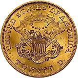 20 долларов 1851, голова Свободы [США]