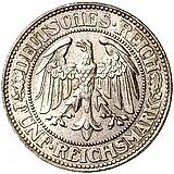 5 рейхсмарок 1927, F, знак монетного двора "F" — Штутгарт [Германия]