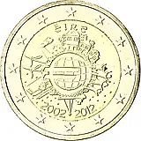 2 евро 2012, 10 лет евро, [Ирландия]