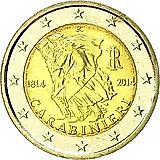 2 евро 2014, карабинеры Италия [Италия]