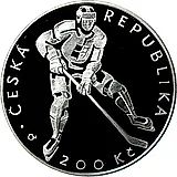 200 крон 2008, хоккей [Чехия] Proof