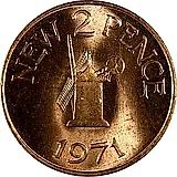 2 новых пенса 1971 [Гернси]