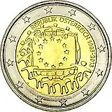 2 евро 2015, 30 лет флагу, [Австрия]