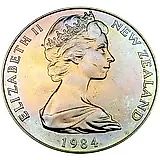 1 доллар 1984, Чёрный Робин (Остров Чатем) [Новая Зеландия]