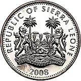 1 доллар 2008, Животные - Медоед [Сьерра-Леоне]