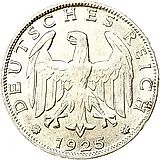 2 рейхсмарки 1925, D, знак монетного двора "D" — Мюнхен [Германия]