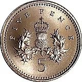 5 пенсов 1997 [Великобритания]