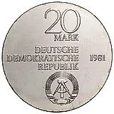 20 марок 1981, 150 лет со дня смерти Карла фом Штейна [Германия / ГДР]