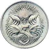 5 Cents 1971, Australian Echidna [Australia]