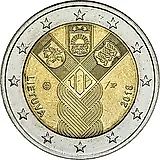 2 евро 2018, государства Балтики [Литва]