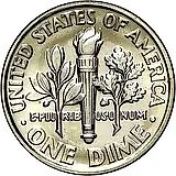 10 Cents 1996, W, Mint Mark "W" - West Point [USA]