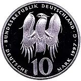 10 марок 1997, G, Меланхтон [Германия] Proof
