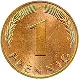 1 пфенниг 1968, D, знак монетного двора: "D" - Мюнхен [Германия / ФРГ]