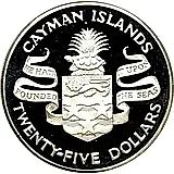 25 долларов 1974, 100 лет со дня рождения Уинстона Черчилля [Каймановы острова]