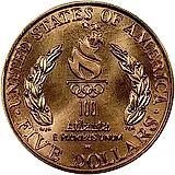 5 долларов 1996, W, олимпийский огонь [США]