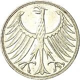 5 марок 1972, D, знак монетного двора: "D" - Мюнхен [Германия / ФРГ]