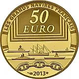 50 евро 2013, броненосец Глуар [Франция] Proof