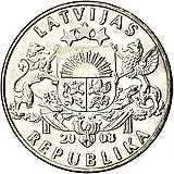 1 лат 2008, рыба [Латвия]