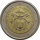 2 евро 2013, Sede vacante Ватикан [Ватикан]