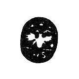 Moscow City Hallmark of 1731 "Double-Headed Eagle with Initials WS"