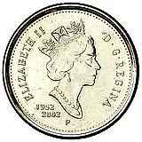 10 центов 2002, 50 лет правлению Королевы Елизаветы II [Канада]