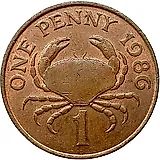 1 пенни 1986 [Гернси]