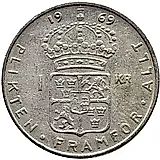 1 Krona 1969, U [Sweden]