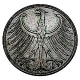 5 марок 1961, J, знак монетного двора: "J" - Гамбург [Германия / ФРГ]