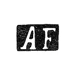Master's Mark of Forstedt Abraham - Leningrad - Initials "AF"