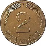 2 пфеннига 1978, F, знак монетного двора: "F" - Штутгарт [Германия / ФРГ]