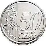 50 евро центов 2014, регулярный чекан Бельгии (Филипп) [Бельгия]